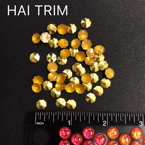 8mm Hexagon Iron On Studs, K-089