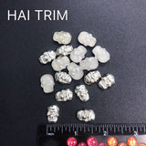 12x16mm Skull Iron On Studs, K-069