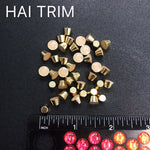 8mm Flat Top Cone Iron On Studs, K-005