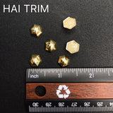10mm Dome Hexagon Iron On Studs, K-039