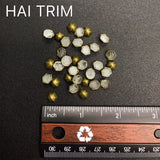 8mm Dome Hexagon Iron On Studs, K-038