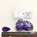 Purple Glitter Resin Stones, YF26