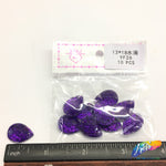 Purple Glitter Resin Stones, YF26