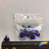 Purple Glitter Resin Stones, YF26