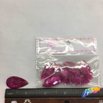 Fuchsia Glitter Resin Stones, YF08
