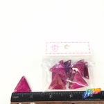 Fuchsia Glitter Resin Stones, YF08