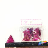 Fuchsia Glitter Resin Stones, YF08