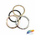 2" Flat Metal Carved O Rings