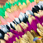 6-8" Goose Fringe with Metallic Tips (1 Yard)