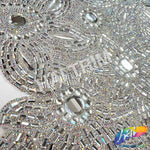 Gel-Back Rhinestone Appliques, Colored Iron-on Crystal Rhinestone Patches, IRA-001
