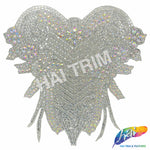 Crystal AB Rhinestone Bodice Iron On Applique, IRA-002