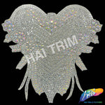 Crystal AB Rhinestone Bodice Iron On Applique, IRA-002