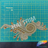 Rhinestone Motif Iron On Applique (Sold by the Pair), IRA-013