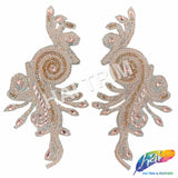Rhinestone Motif Iron On Applique (Sold by the Pair), IRA-013
