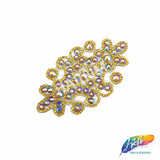 Rhinestone Motif Iron On Applique, IRA-051