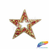 Star Rhinestone Iron On Applique, IRA-060