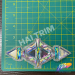 Crystal AB Diamond Motif Rhinestone Applique, IRA-076