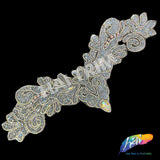 Wing Crystal Rhinestone Iron On Applique, IRA-077