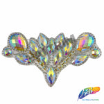 Multicolor Gel-Back Rhinestone Iron On Applique, IRA-081