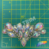 Multicolor Gel-Back Rhinestone Iron On Applique, IRA-081
