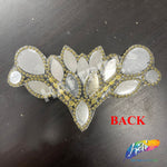 Multicolor Gel-Back Rhinestone Iron On Applique, IRA-081