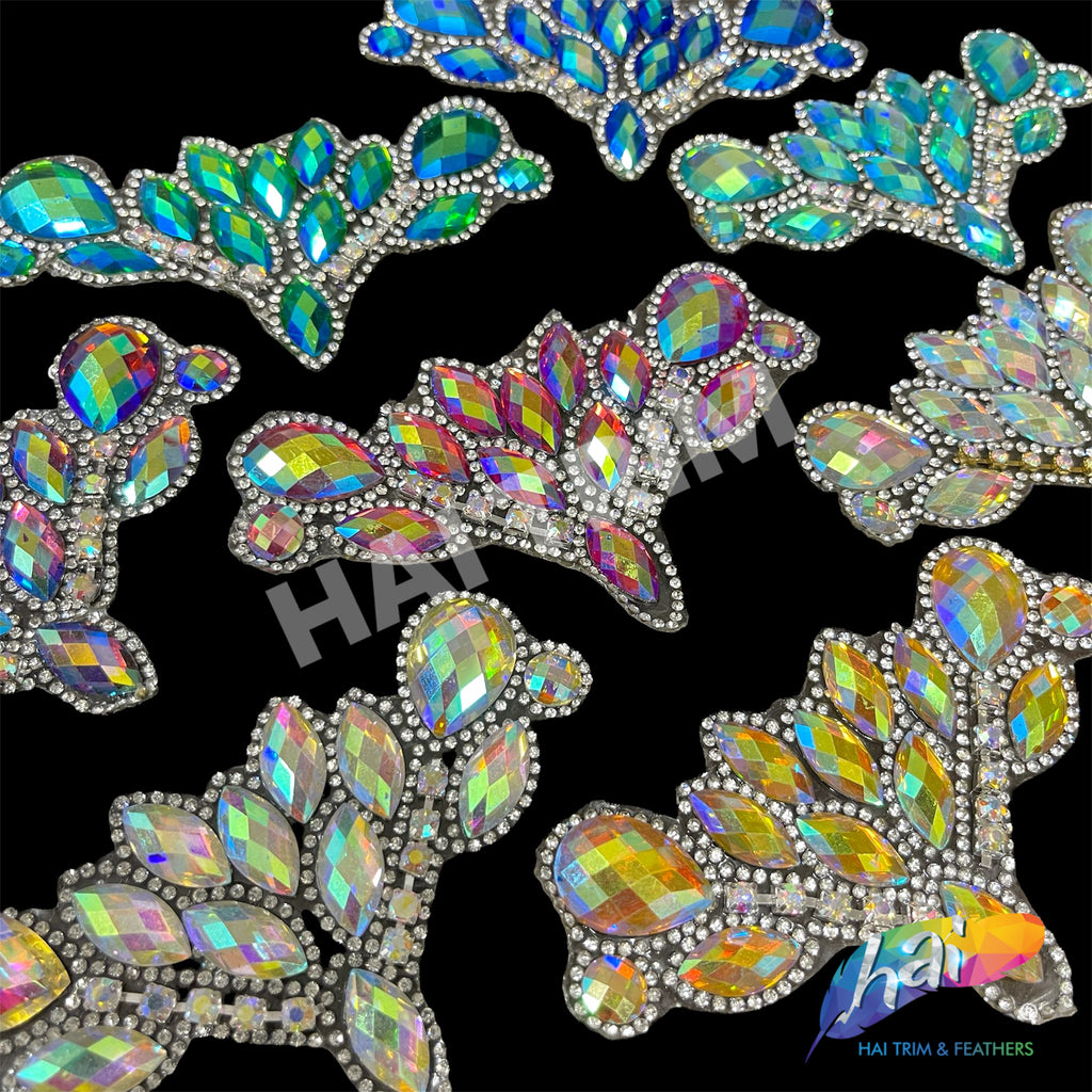 Jellyfish Rhinestone Beaded Applique, BA-034 – Hai Trim & Feathers