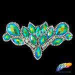 Multicolor Gel-Back Rhinestone Iron On Applique, IRA-081
