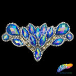 Multicolor Gel-Back Rhinestone Iron On Applique, IRA-081