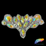 Multicolor Gel-Back Rhinestone Iron On Applique, IRA-081