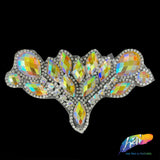 Multicolor Gel-Back Rhinestone Iron On Applique, IRA-081