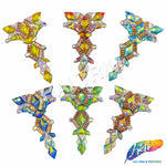 Multicolor Gel-Back Rhinestone Appliques, IRA-083