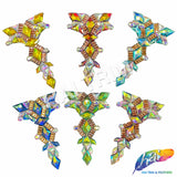 Multicolor Gel-Back Rhinestone Appliques, IRA-083