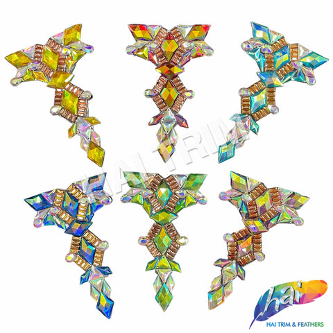 Multicolor Gel-Back Rhinestone Appliques, IRA-083