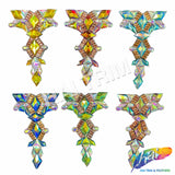 Multicolor Gel-Back Rhinestone Appliques, IRA-083