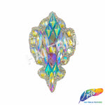 Clear AB/Aqua AB/Pink AB Iron On Applique, IRA-088