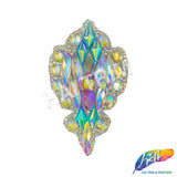 Clear AB/Aqua AB/Pink AB Iron On Applique, IRA-088