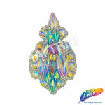 Clear AB/Aqua AB/Pink AB Iron On Applique, IRA-088