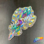 Clear AB/Aqua AB/Pink AB Iron On Applique, IRA-088