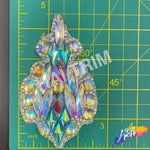 Clear AB/Aqua AB/Pink AB Iron On Applique, IRA-088