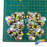 Multicolor Clustered Rhinestone Applique (Sold by Pair), IRA-090