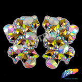 Multicolor Clustered Rhinestone Applique (Sold by Pair), IRA-090