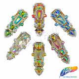 Multicolor Gel-Back Rhinestone Applique, IRA-100