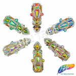 Multicolor Gel-Back Rhinestone Applique, IRA-100