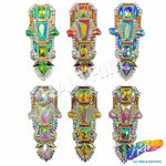 Multicolor Gel-Back Rhinestone Applique, IRA-100
