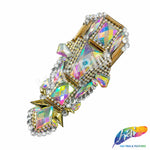 Multicolor Gel-Back Rhinestone Applique, IRA-100