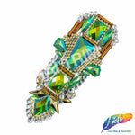 Multicolor Gel-Back Rhinestone Applique, IRA-100