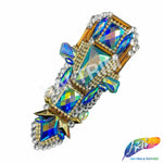 Multicolor Gel-Back Rhinestone Applique, IRA-100