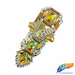 Multicolor Gel-Back Rhinestone Applique, IRA-100