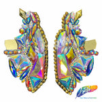 Multicolor Gel-Back Rhinestone Applique by the Pair, IRA-101