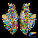 Multicolor Gel-Back Rhinestone Applique by the Pair, IRA-101